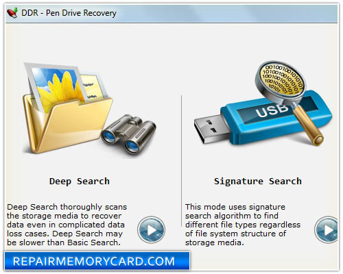 USB drive data recovery software screenshot
