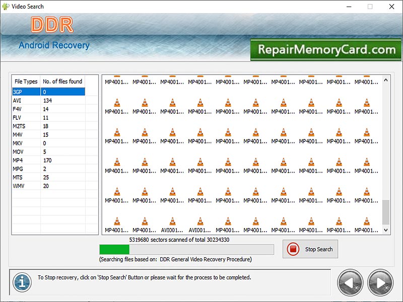 Screenshot of Android Phone Data Recovery Software