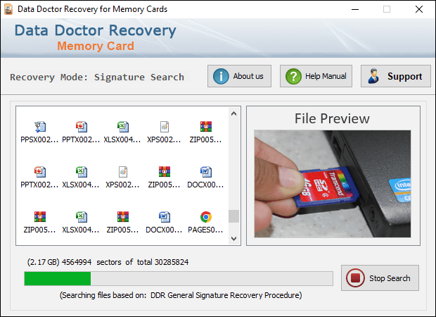 Files searching process